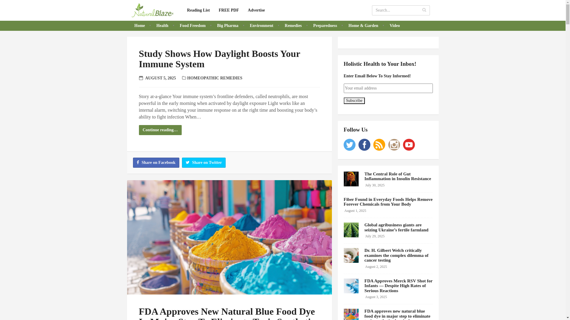 website screenshot of http://naturalblaze.com