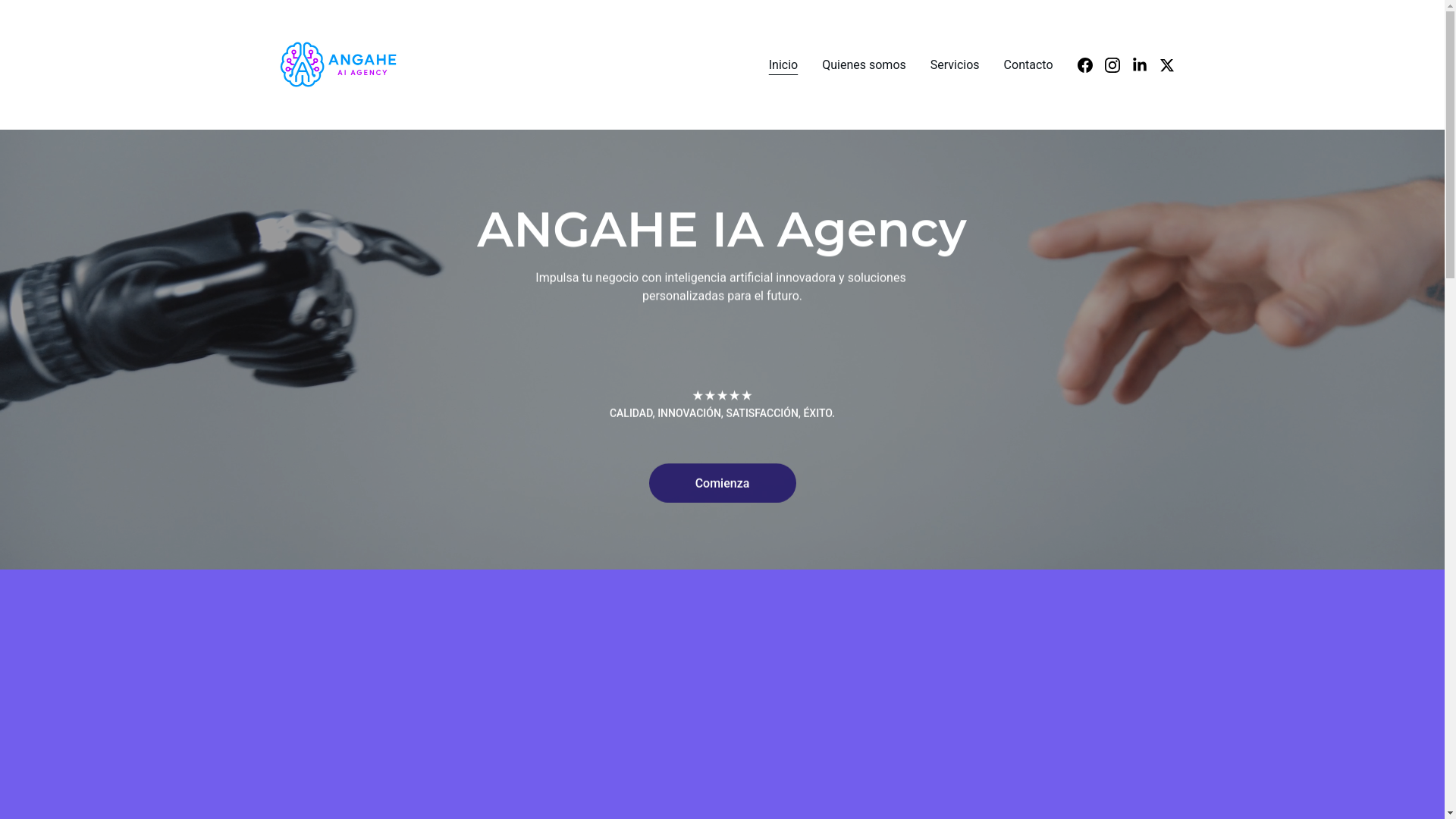 website screenshot of https://angaheagency.ai/