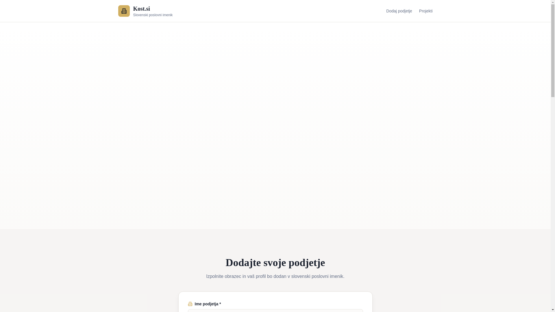 website screenshot of https://www.kost.si