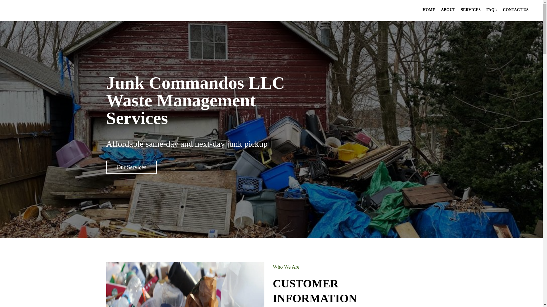 website screenshot of https://junkcommandos.lol/