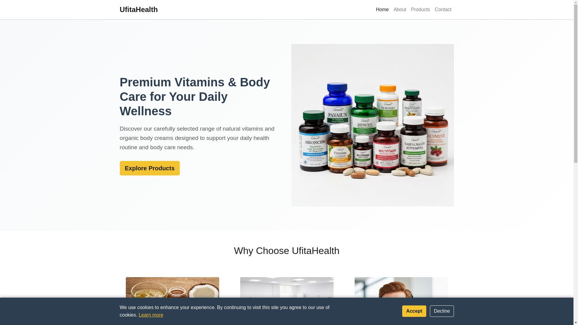 website screenshot of https://ufitahealthe.info/