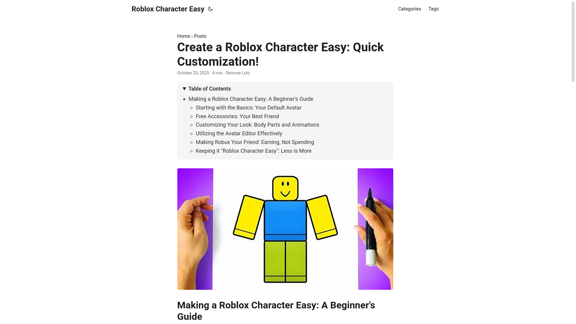 website screenshot of https://roblox-character-easy.pages.dev/
