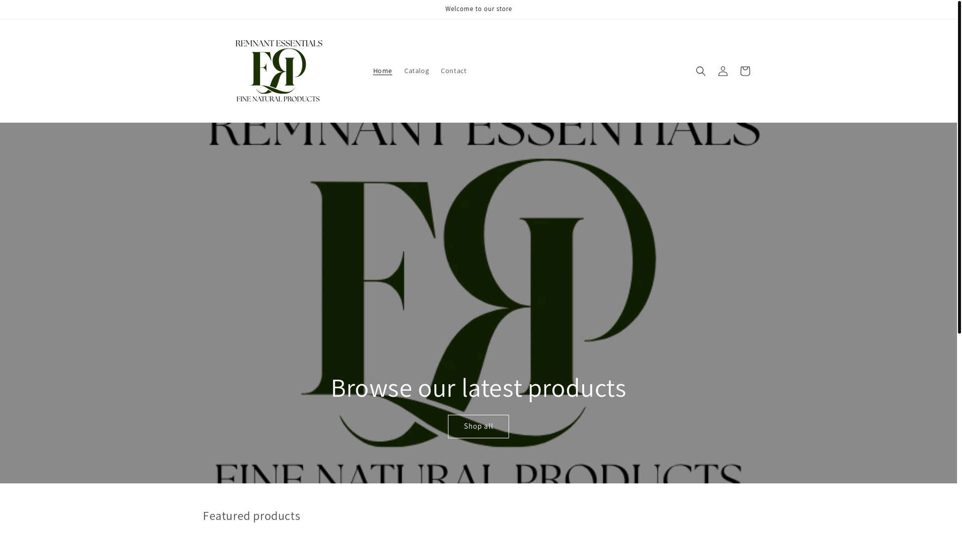 website screenshot of https://remnantessential.com/