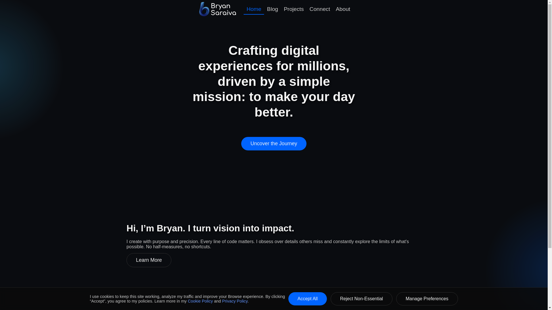 website screenshot of https://bryansaraiva.pages.dev/