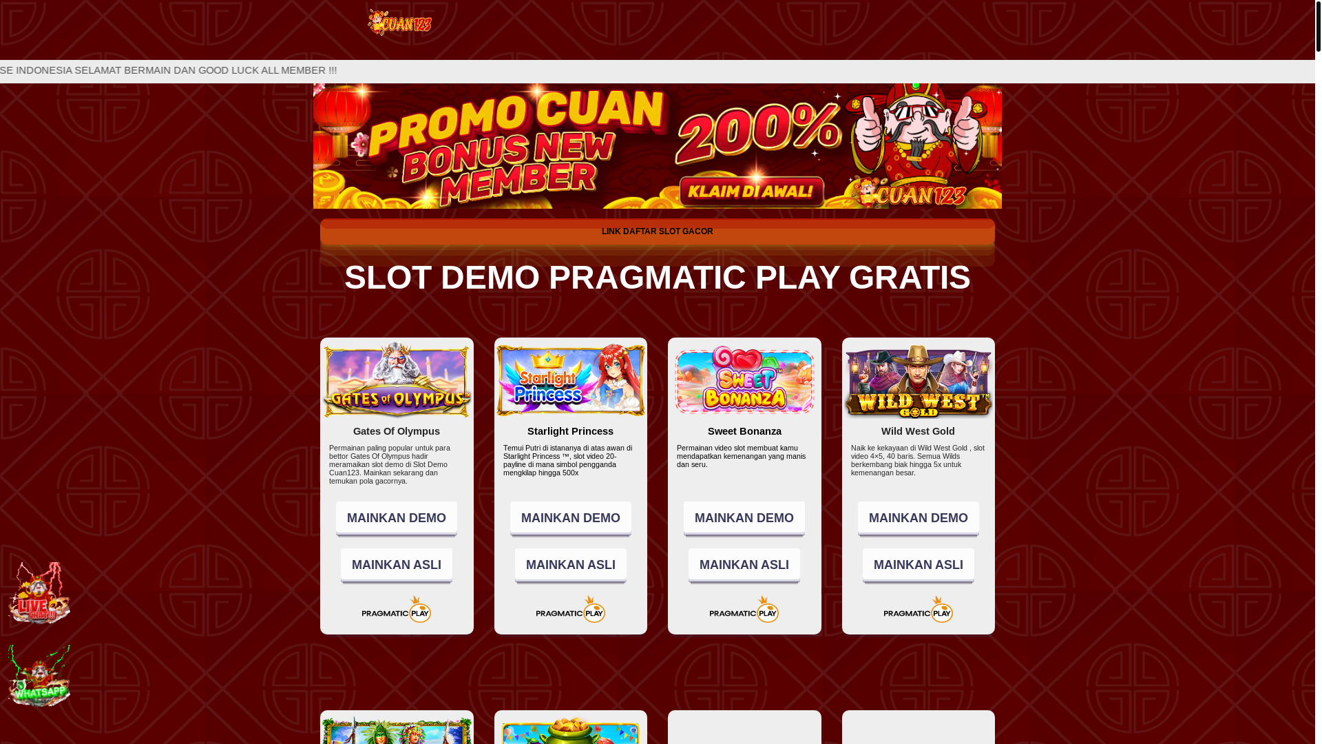 website screenshot of https://cuan123slotdemo.click/