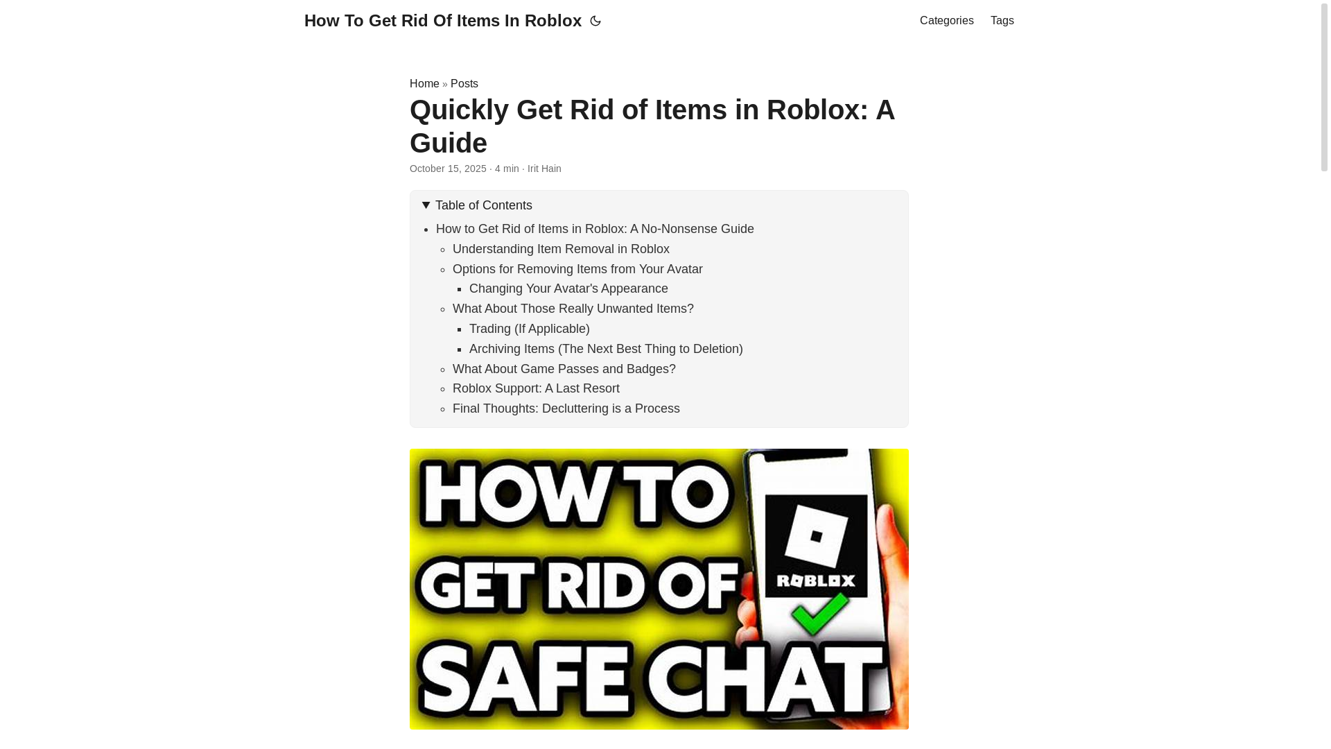 website screenshot of https://how-to-get-rid-of-items-in-roblox.pages.dev/