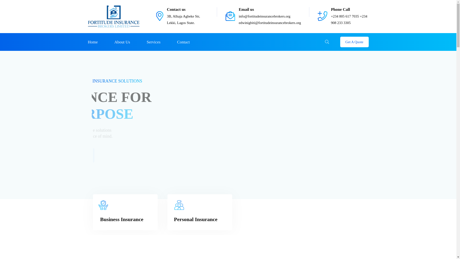 website screenshot of https://fortitude-ib.org/