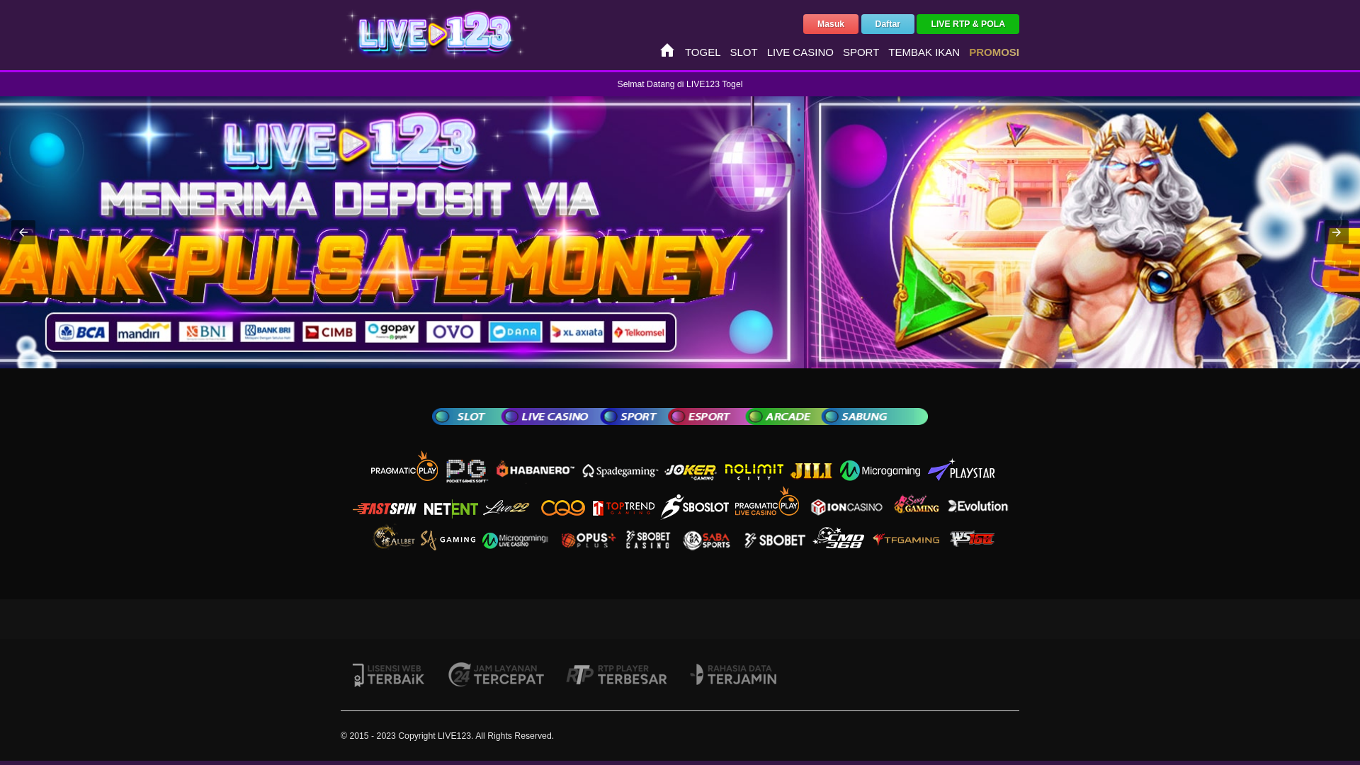 website screenshot of https://live1234.pages.dev/