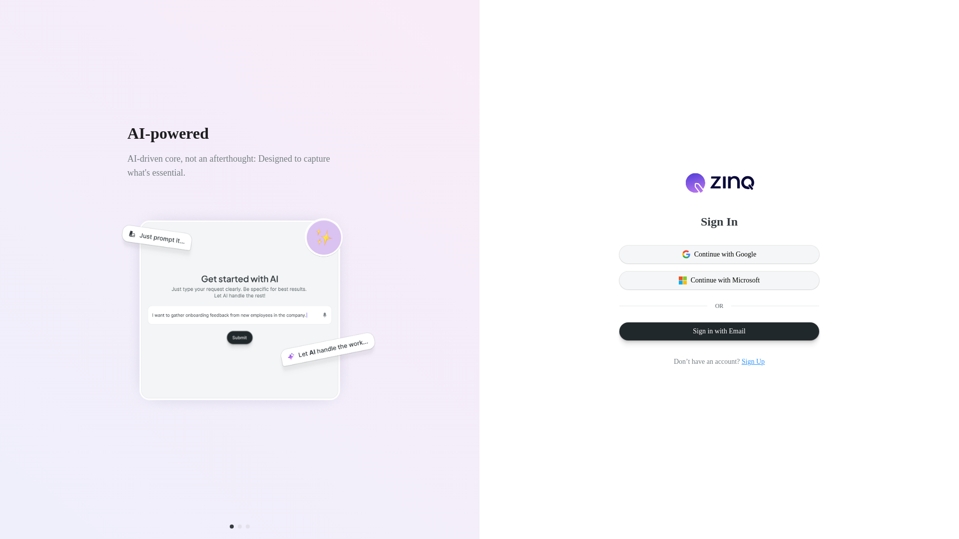 website screenshot of https://zinq-chat-graphql-web-ts-prod.pages.dev/