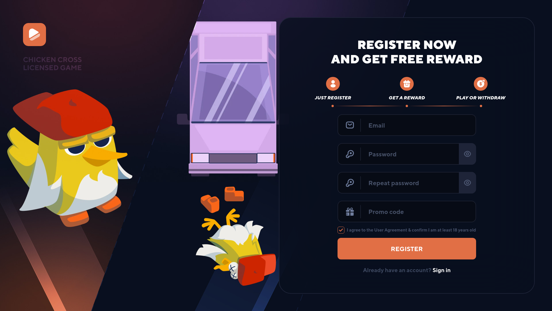 website screenshot of https://cashon.vip/