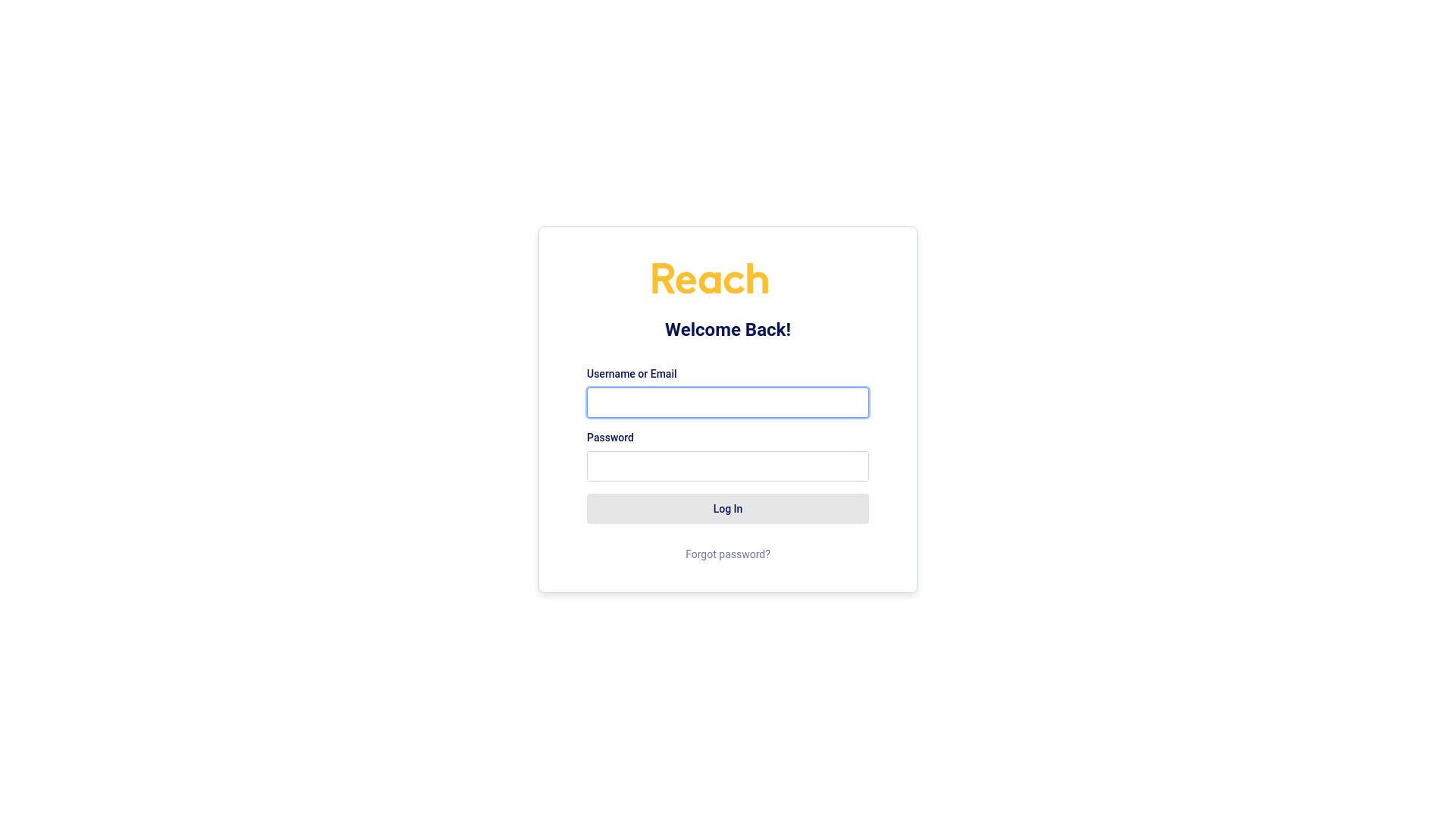 website screenshot of https://data.reachplc.com/login