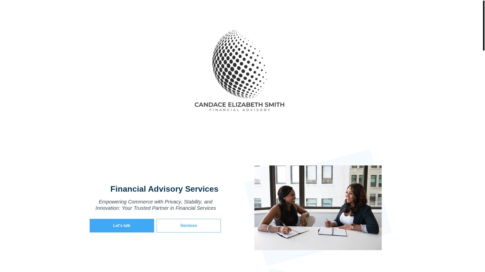 website screenshot of https://candaceelizabethsmith.biz/