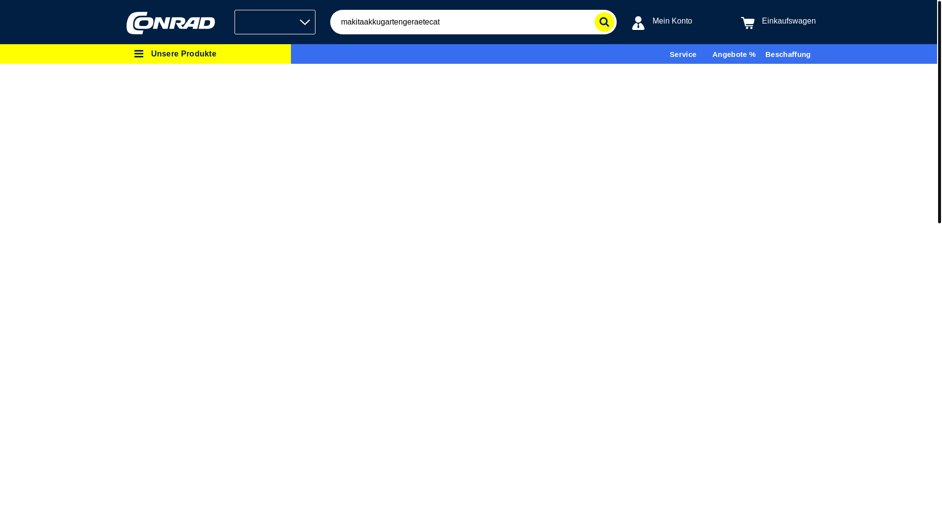 website screenshot of https://www.conrad.de/de/search.html?search=makitaakkugartengeraetecat