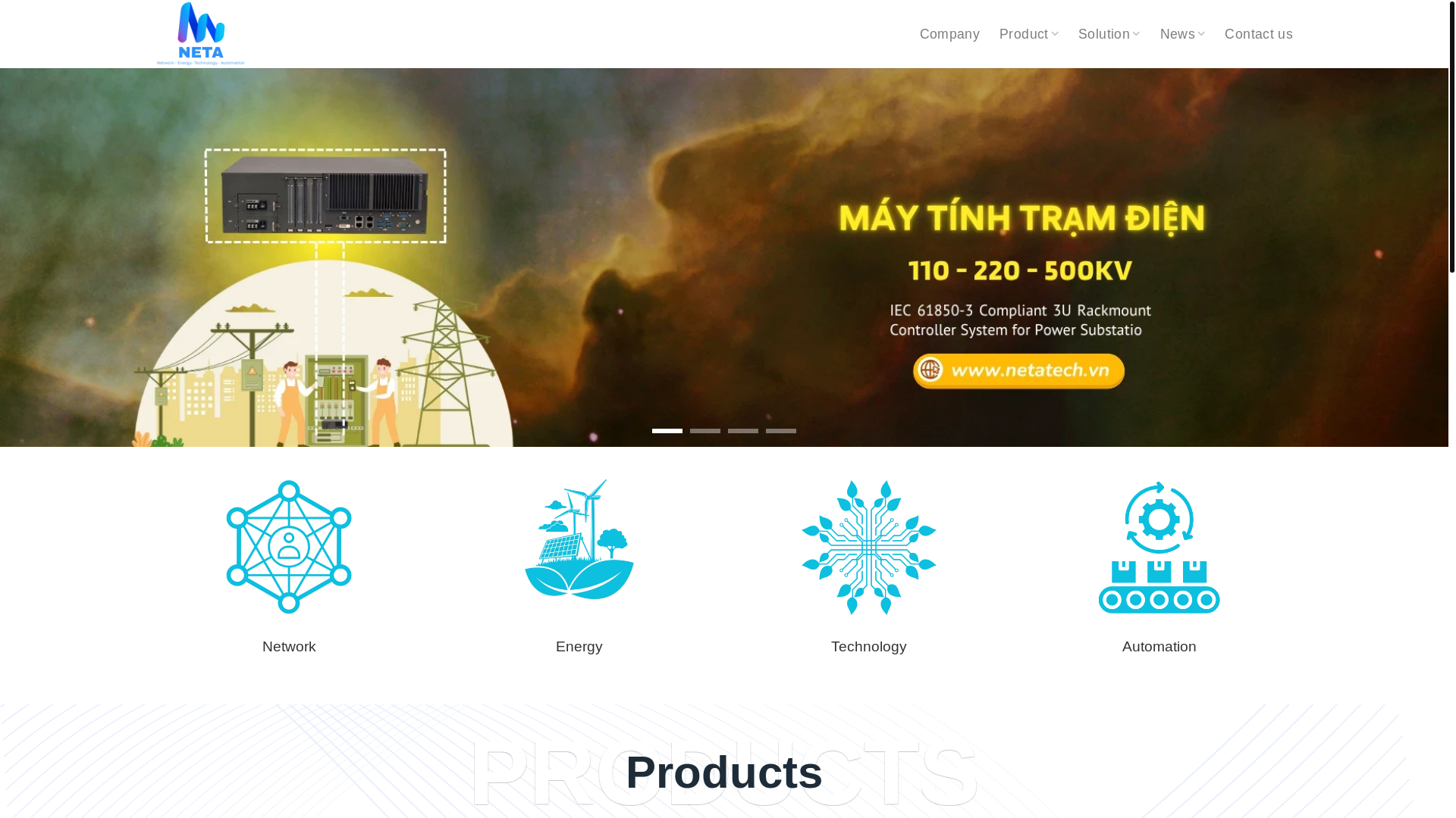 website screenshot of https://netatech.vn/