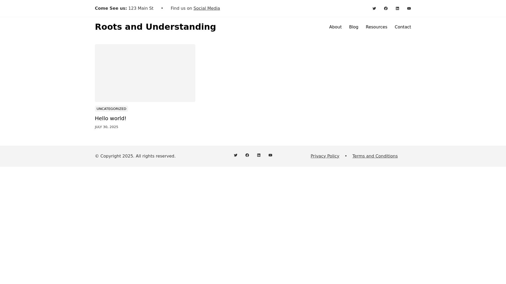 website screenshot of https://rootsandunderstanding.com/
