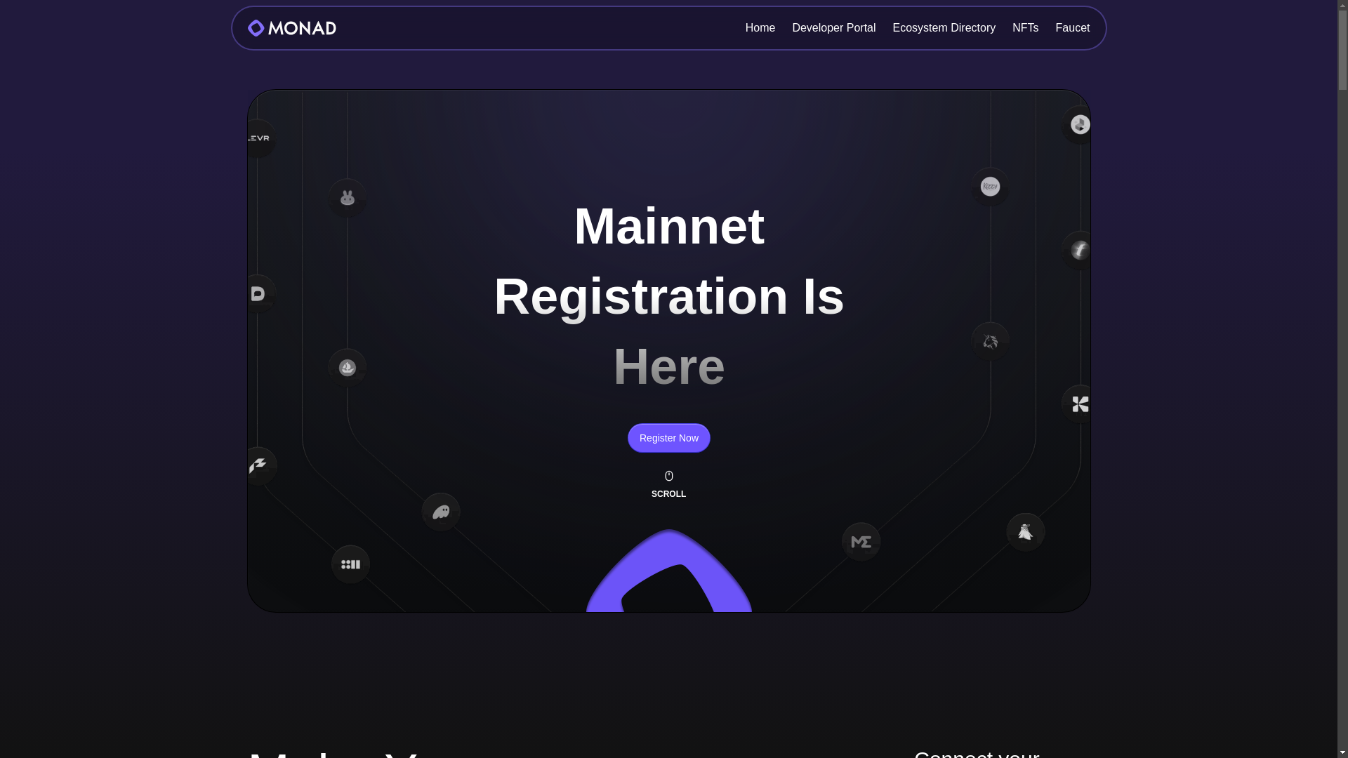 website screenshot of https://monad-signup.app/