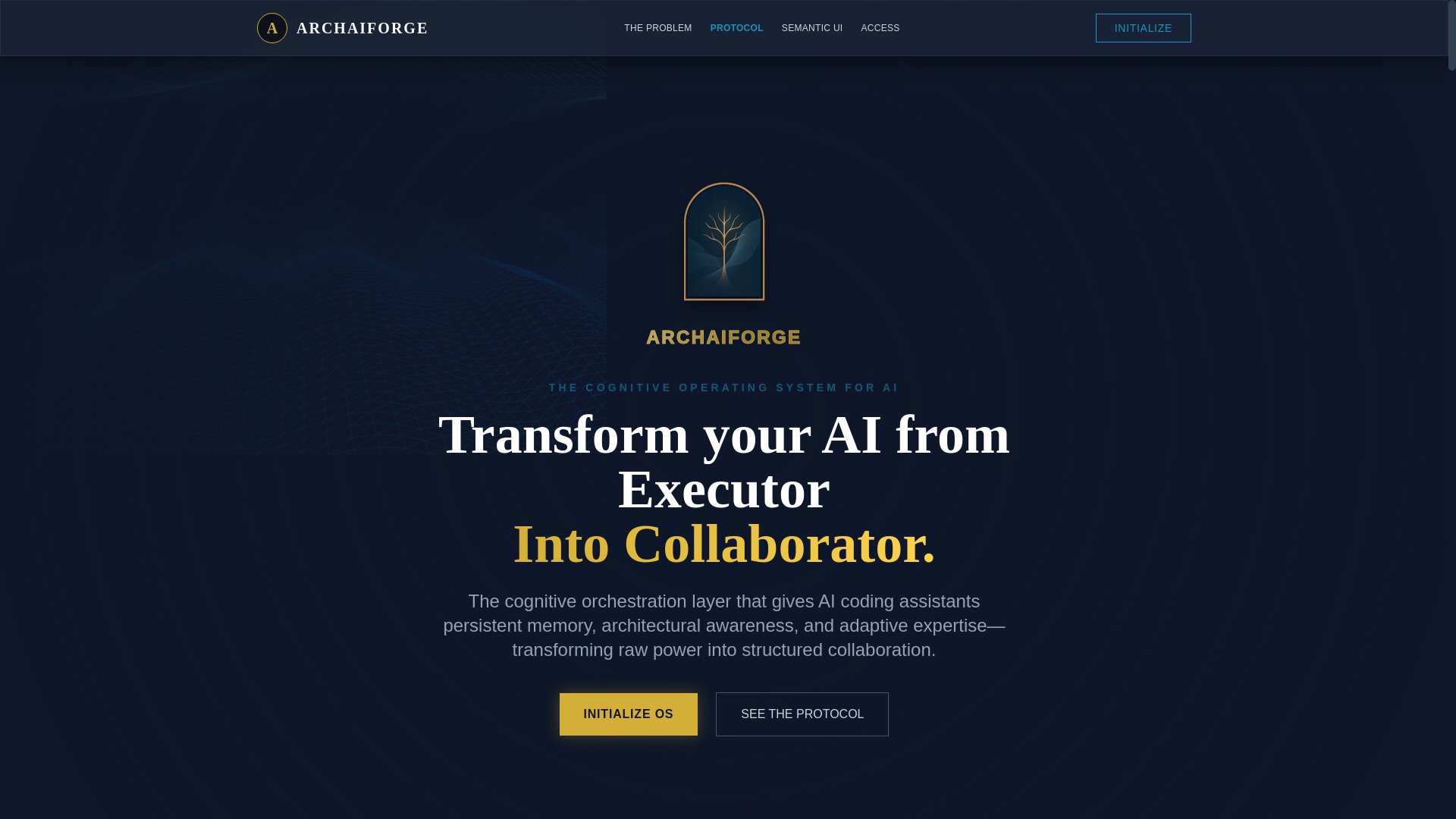 website screenshot of https://archaiforge.com/