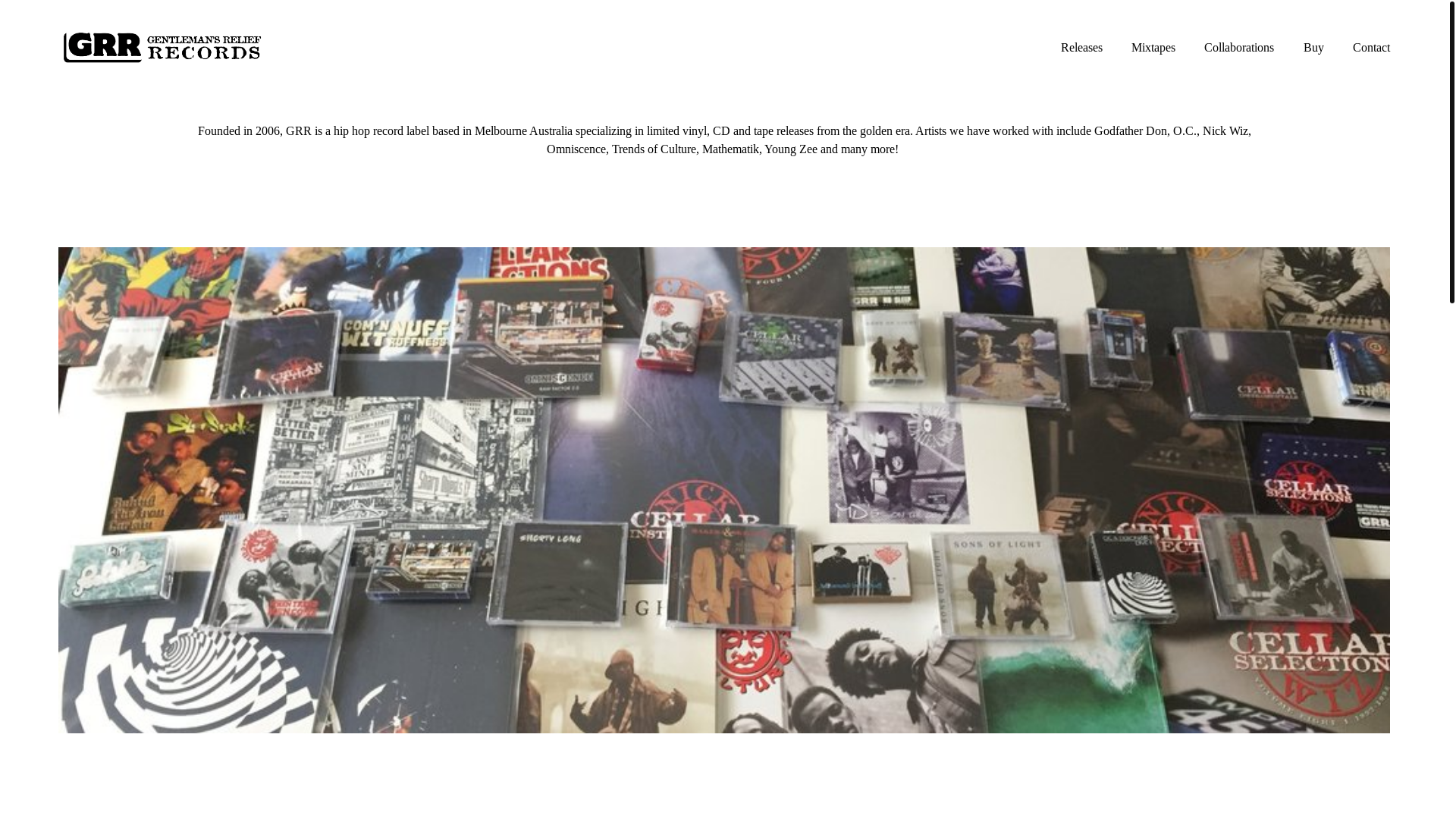 website screenshot of https://gentlemansreliefrecords.com/