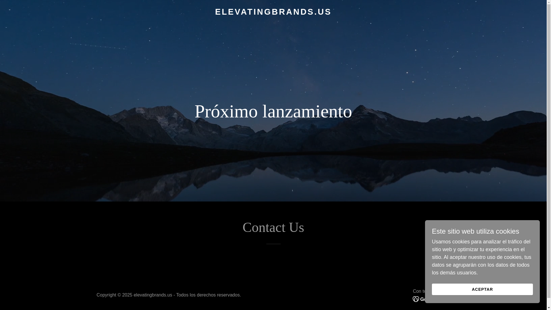website screenshot of https://elevatingbrands.us/