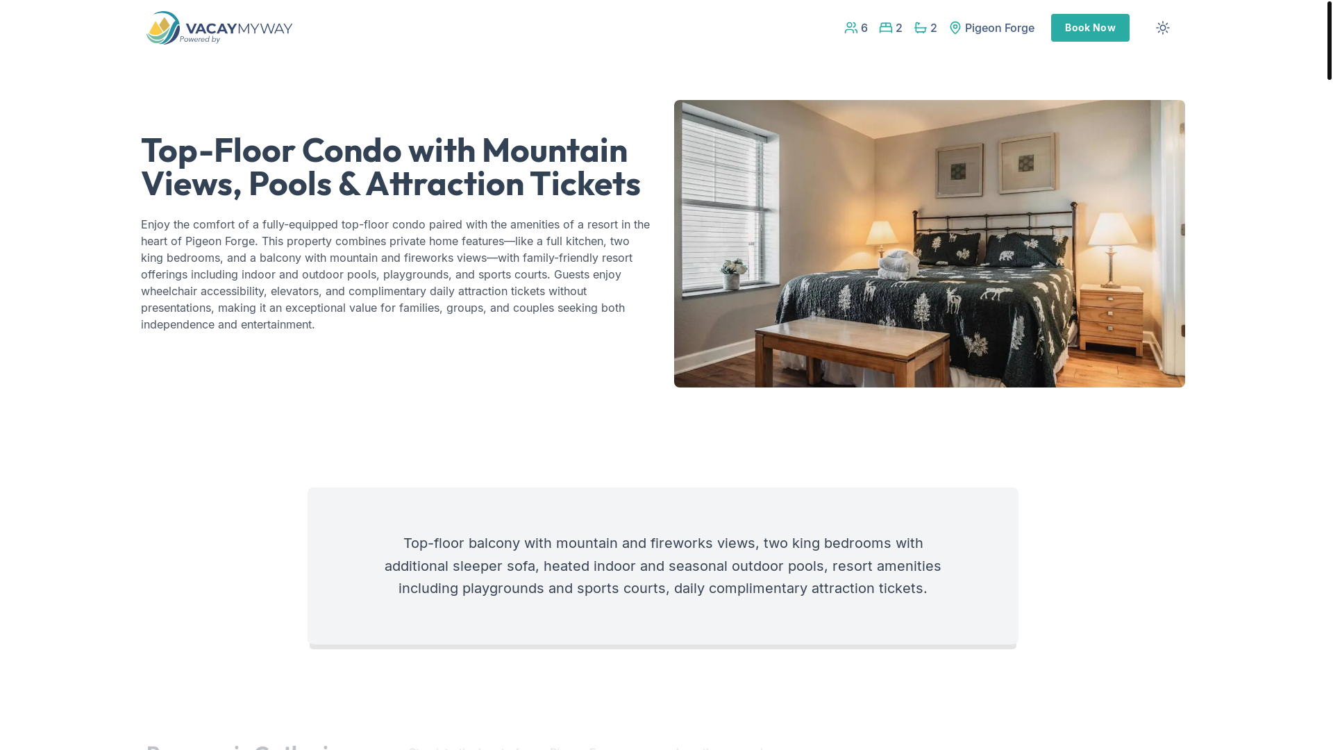 website screenshot of https://magicplaza.vacations/