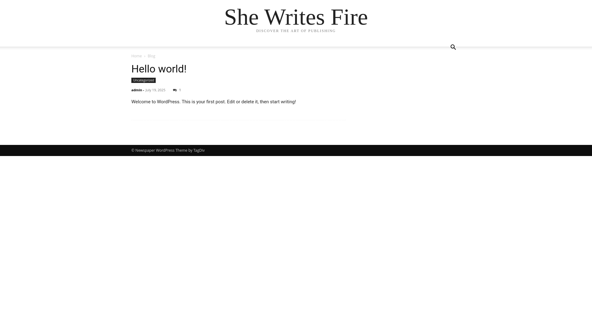 website screenshot of https://shewritefire.com/
