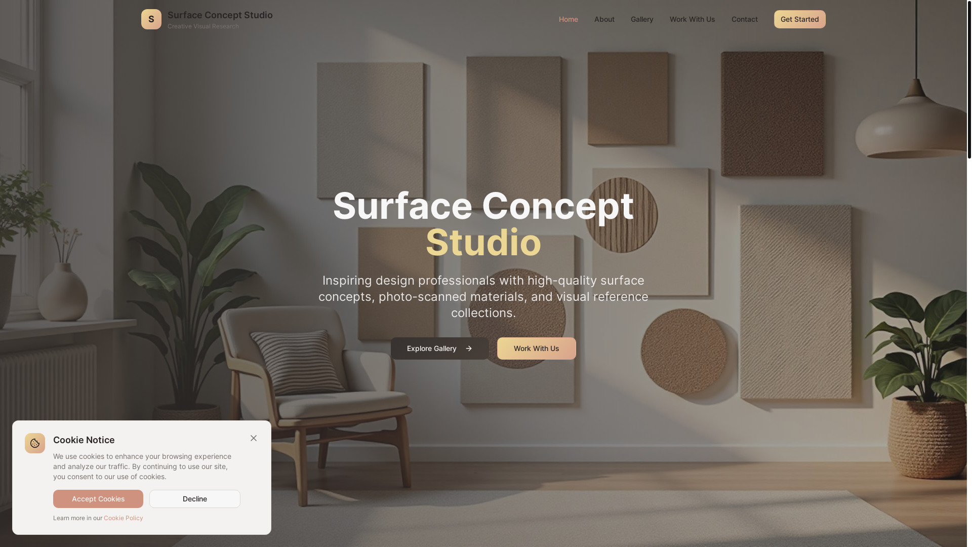 website screenshot of https://surfaceconceptstudio.com/