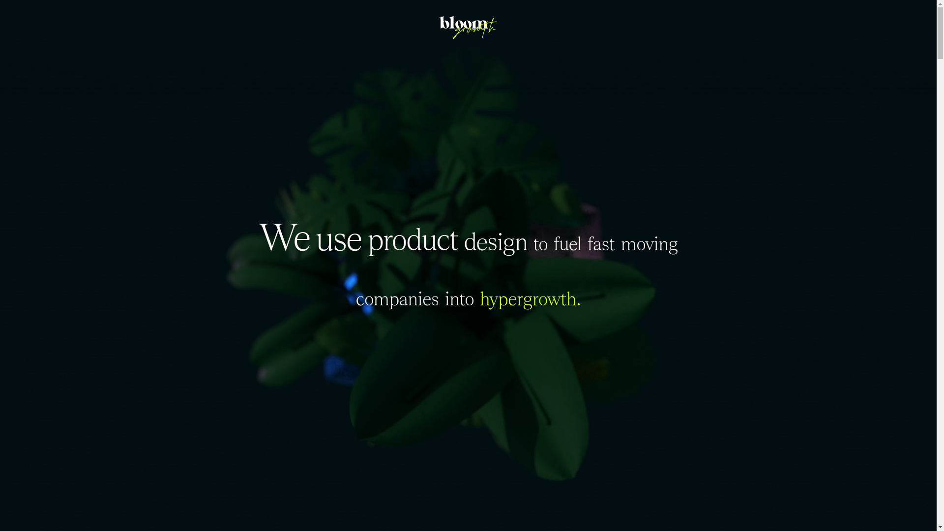 website screenshot of https://venturewithbloom.com/