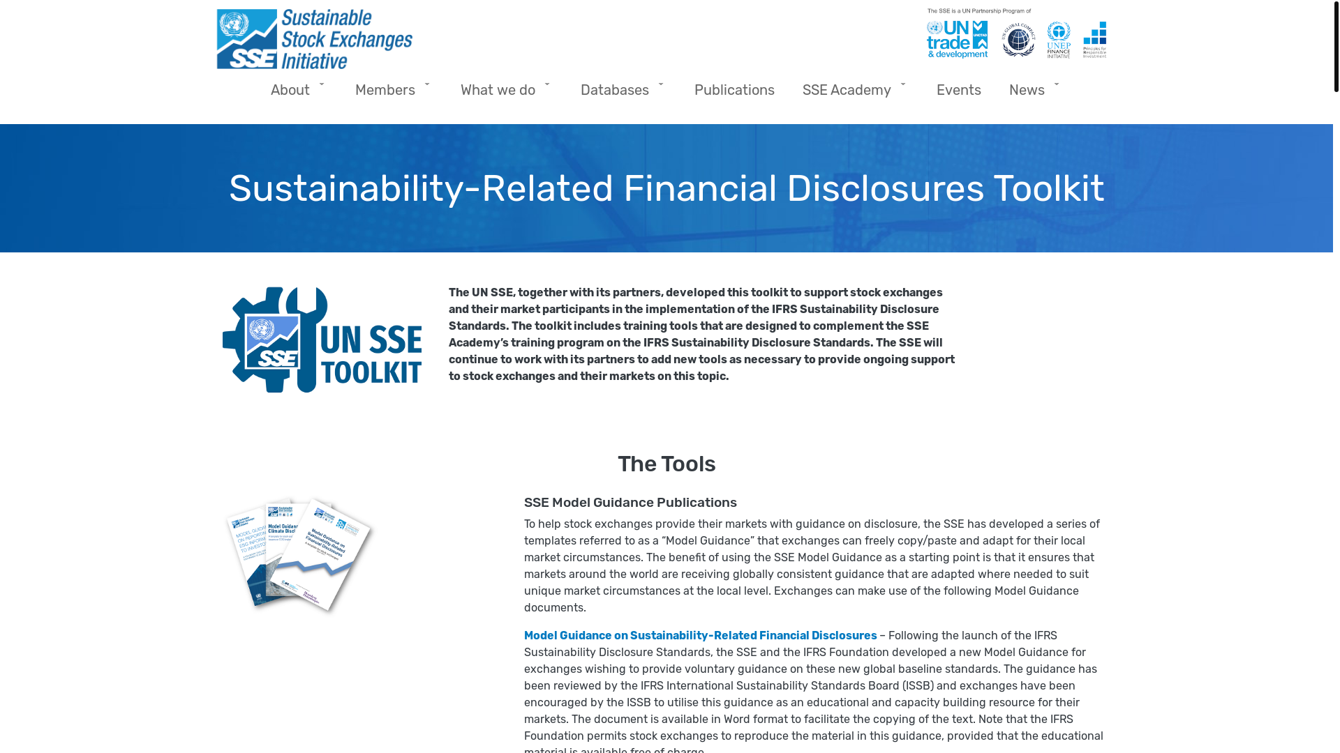 website screenshot of https://sseinitiative.org/disclosure-toolkit