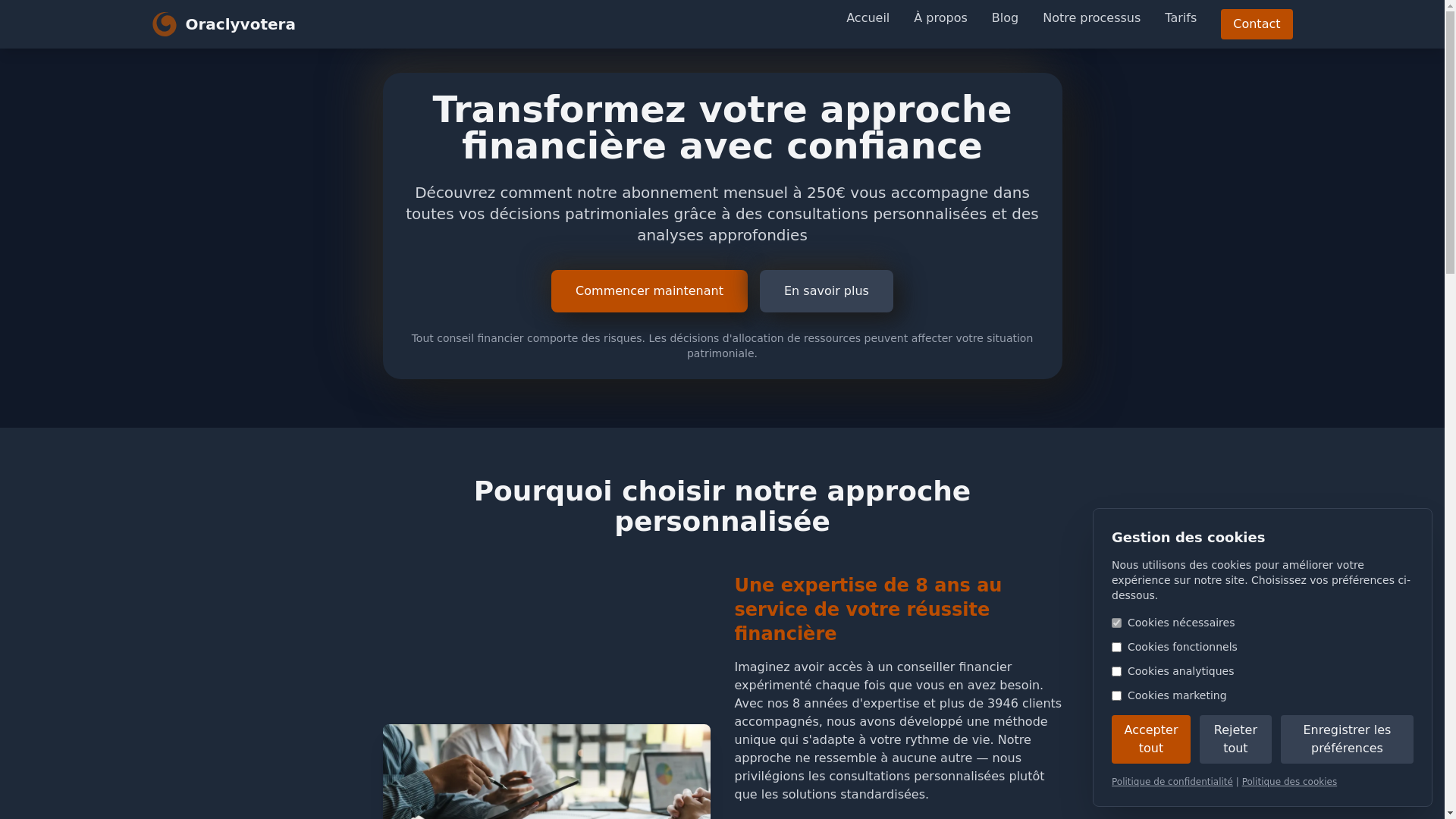 website screenshot of https://oraclyvotera.com/