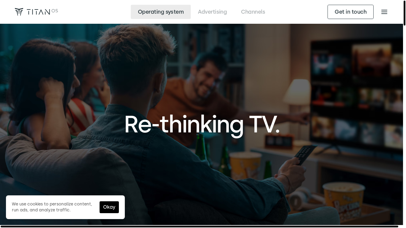 website screenshot of https://www.titanos.tv/