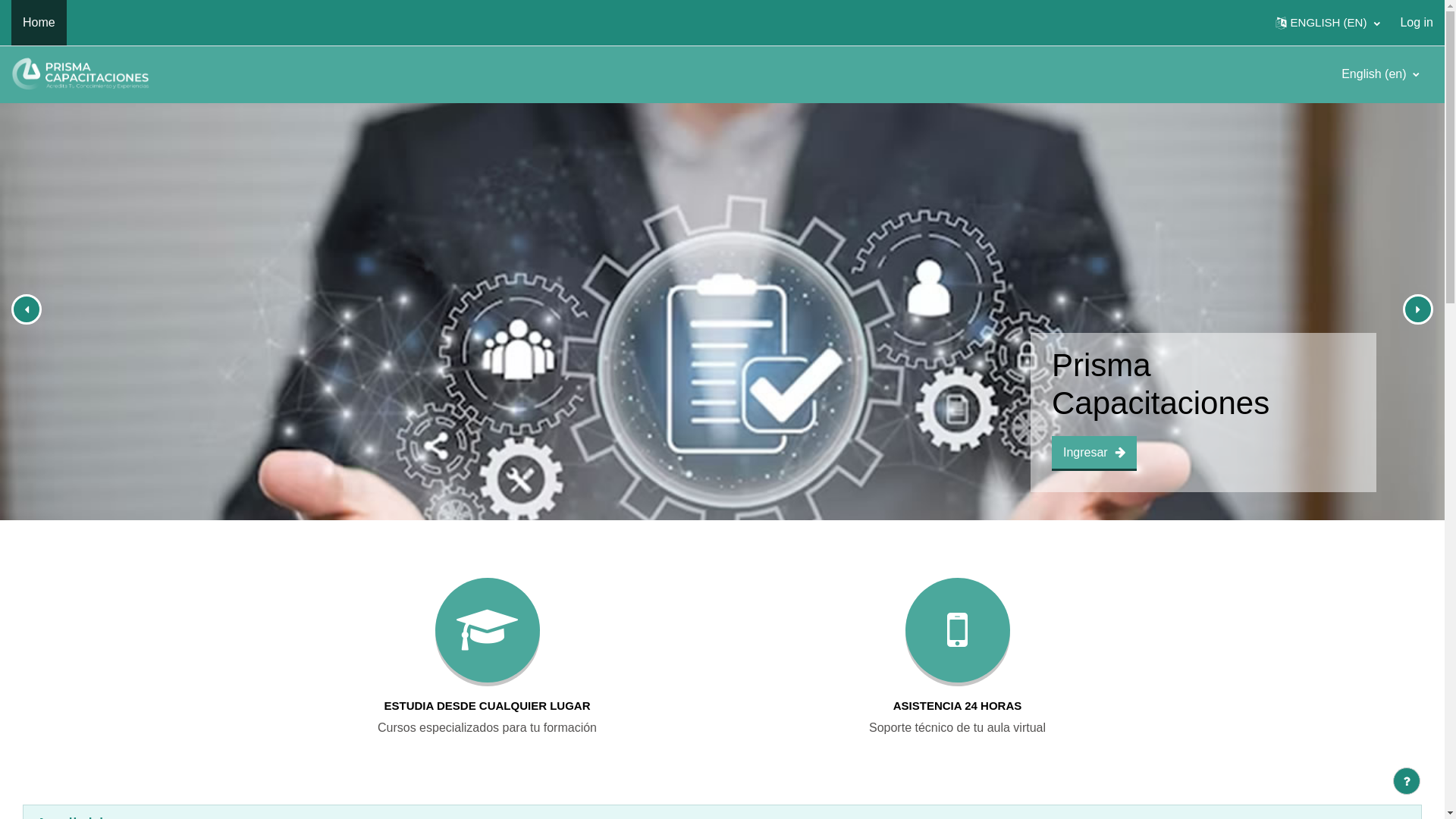 website screenshot of https://prismavirtual.cl/