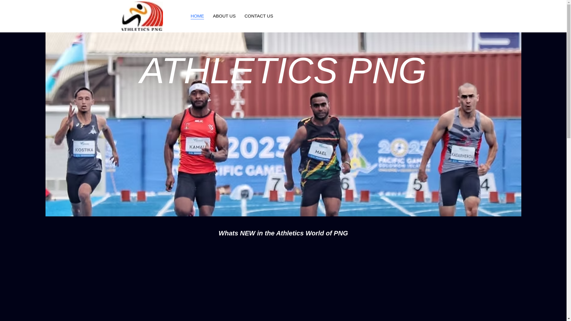 website screenshot of https://athleticspng.org/