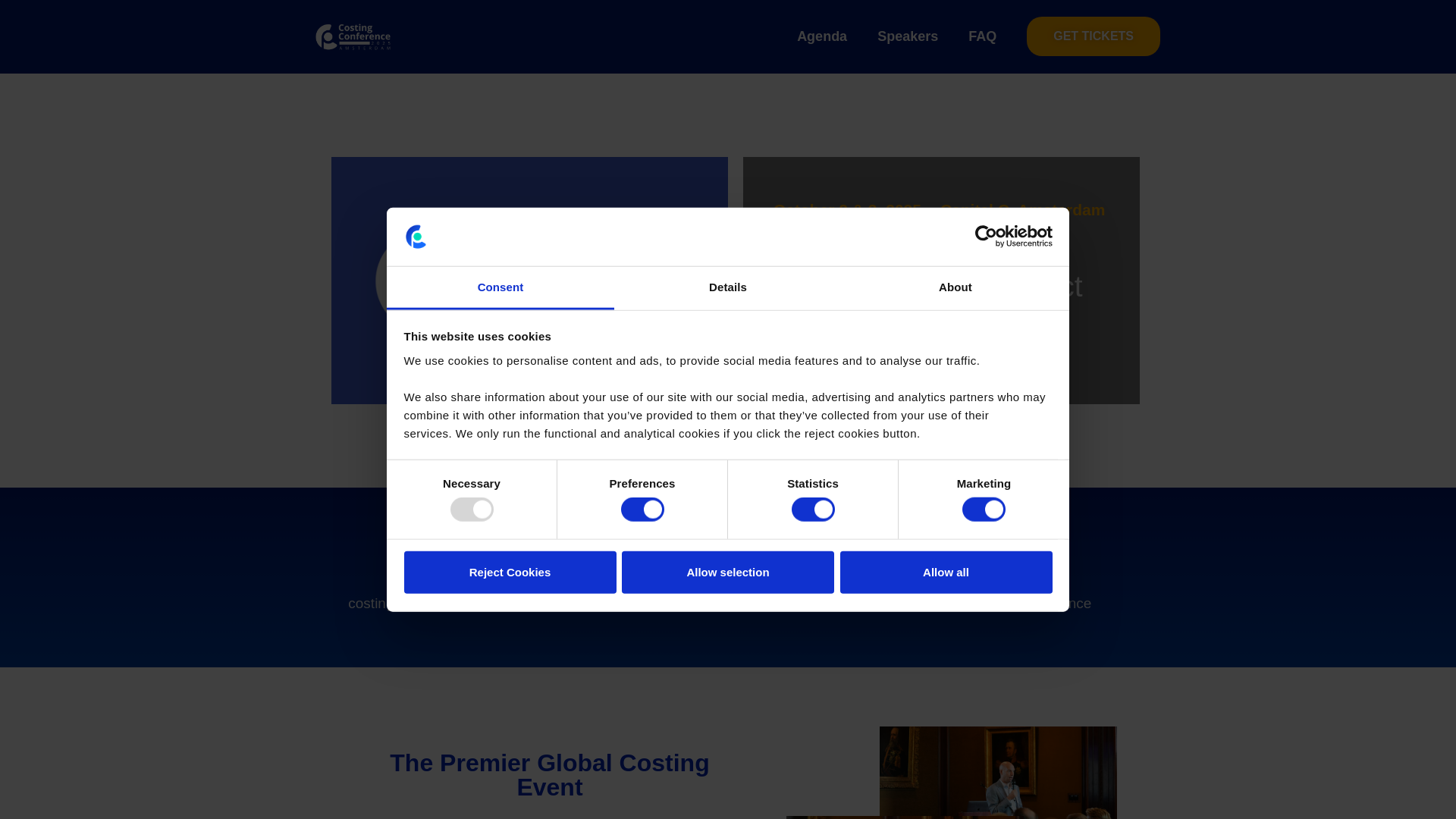 website screenshot of https://www.costing-conference.com/