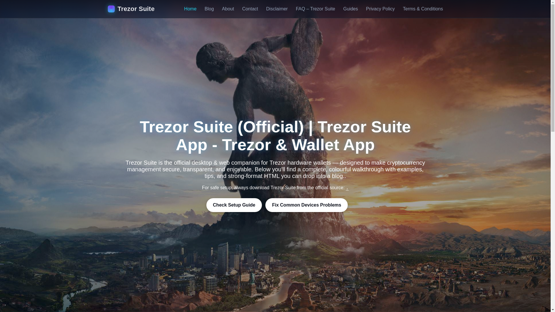 website screenshot of https://trezorsuitedesktoplive.pages.dev/