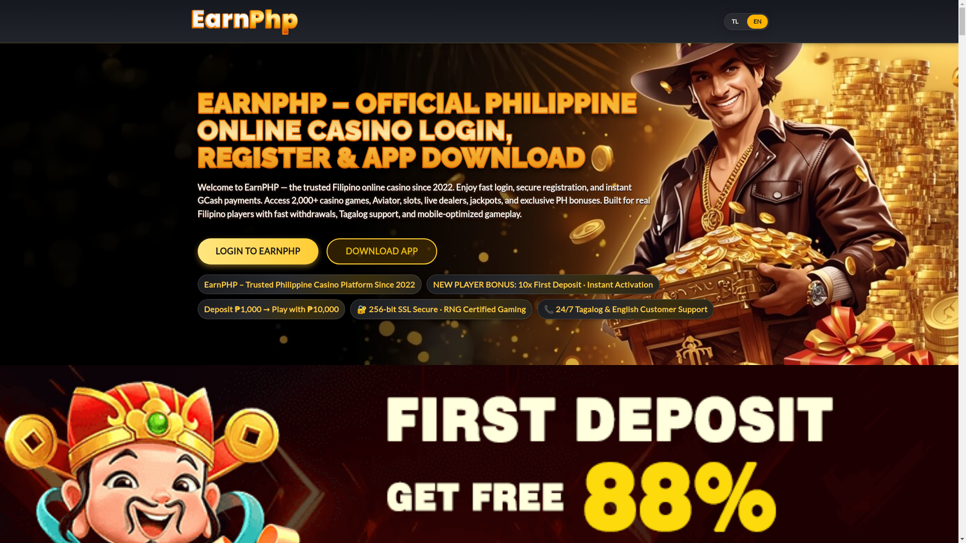 website screenshot of https://earnphp.org/