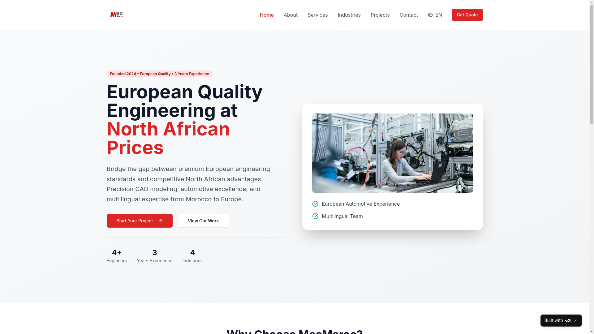 website screenshot of https://mecmaroc.com/