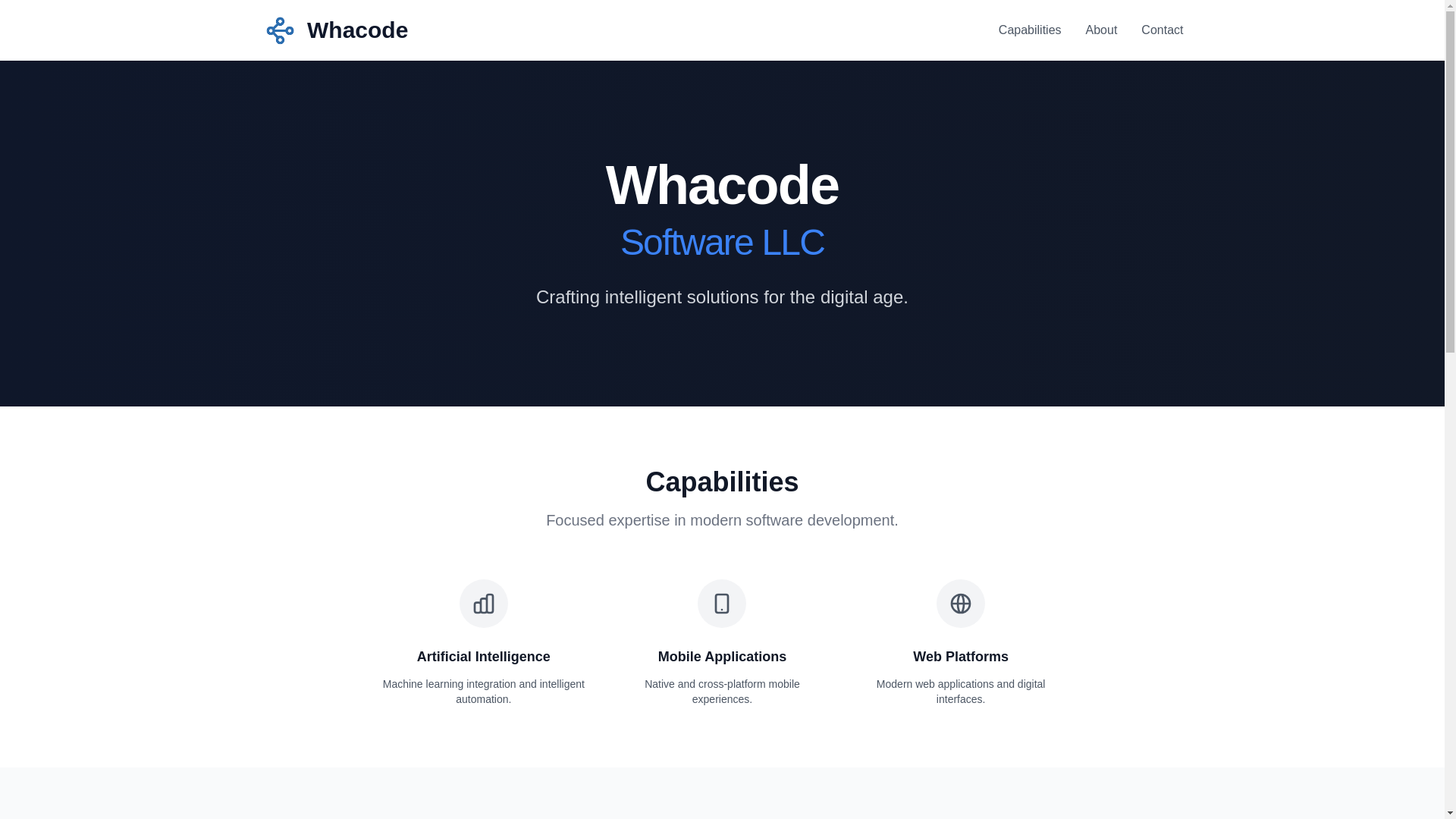 website screenshot of https://whacode-site.pages.dev/