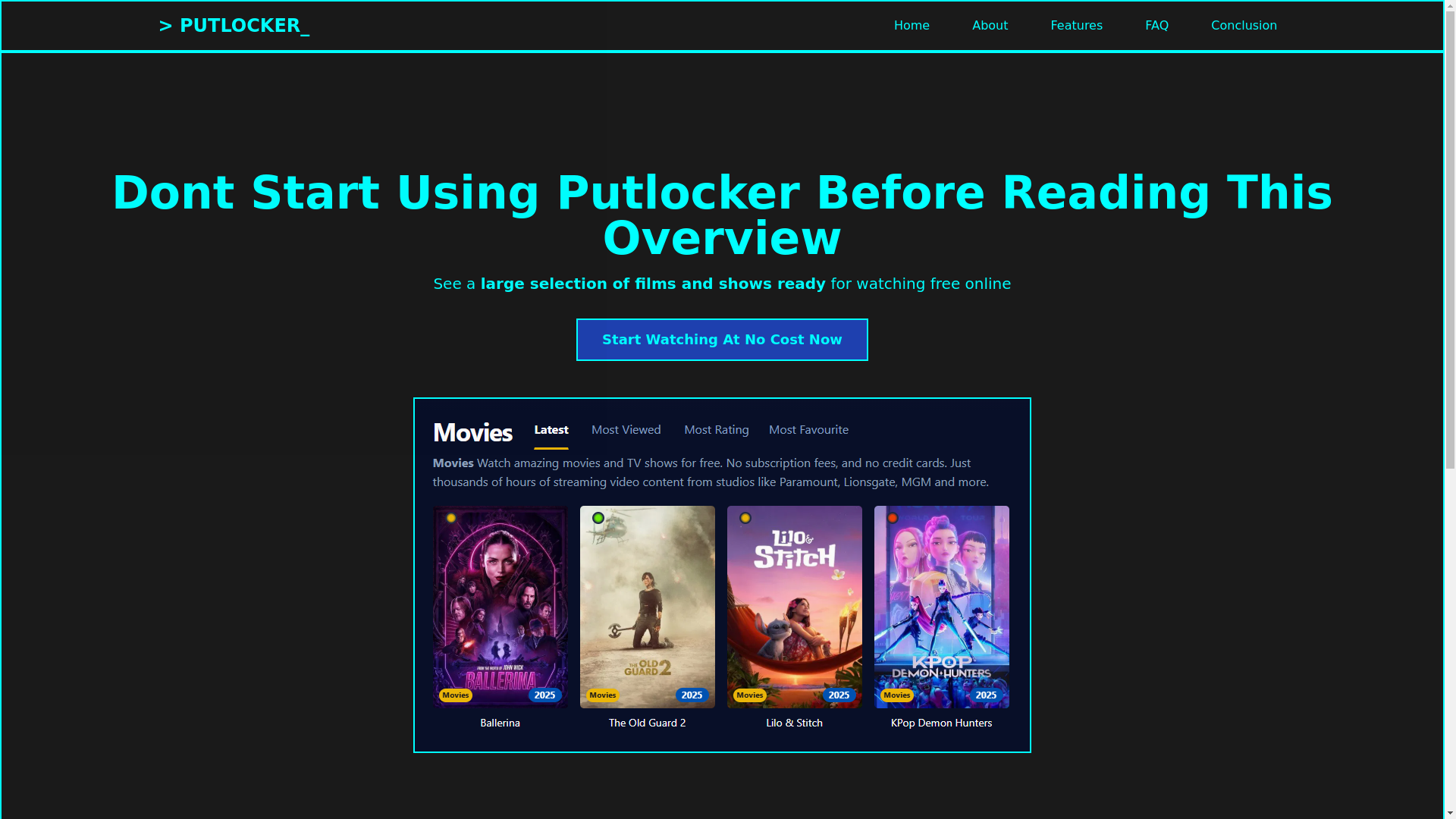 website screenshot of https://putlocker-6mbt.pages.dev/