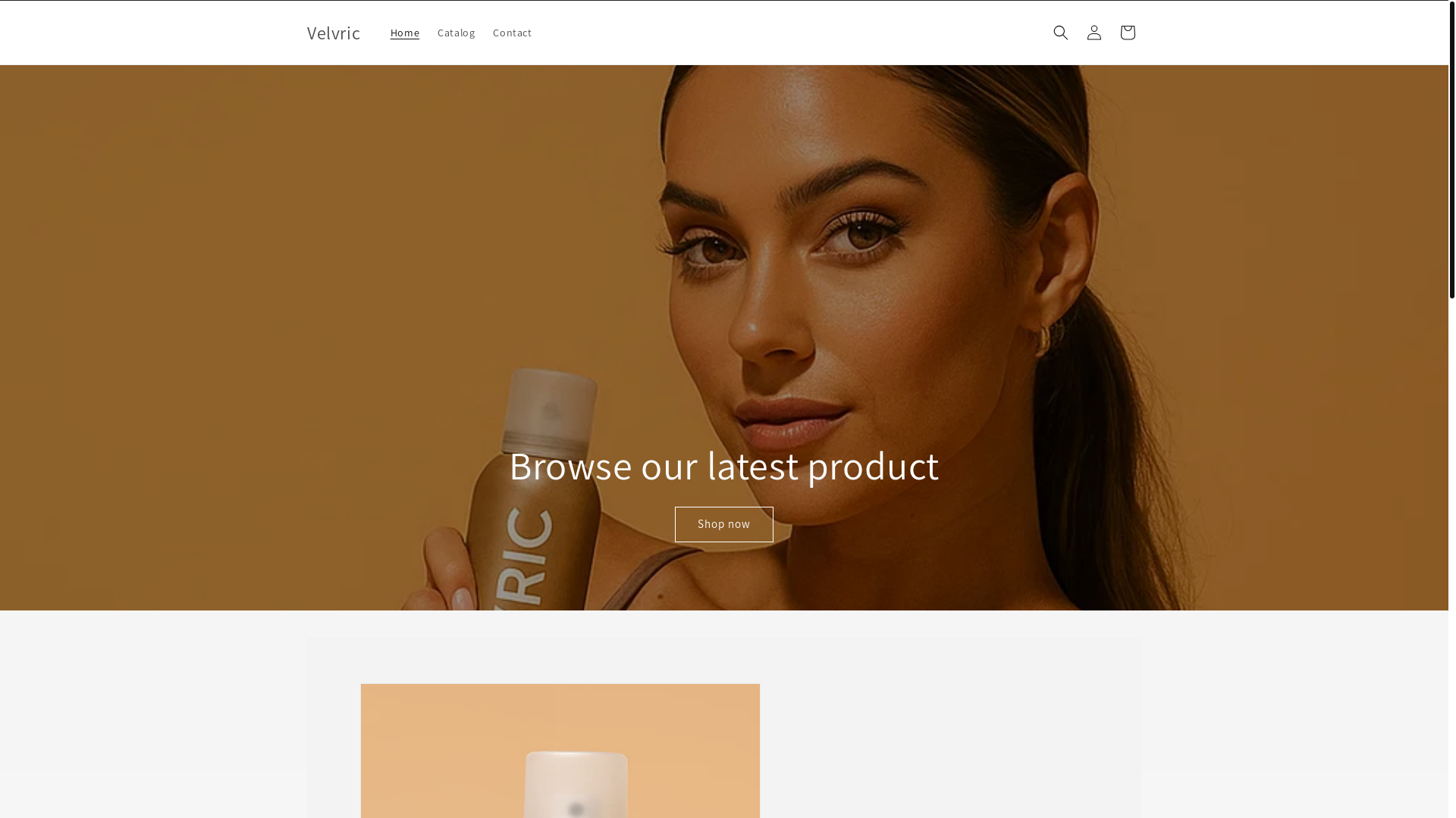 website screenshot of https://velvricluxe.com/