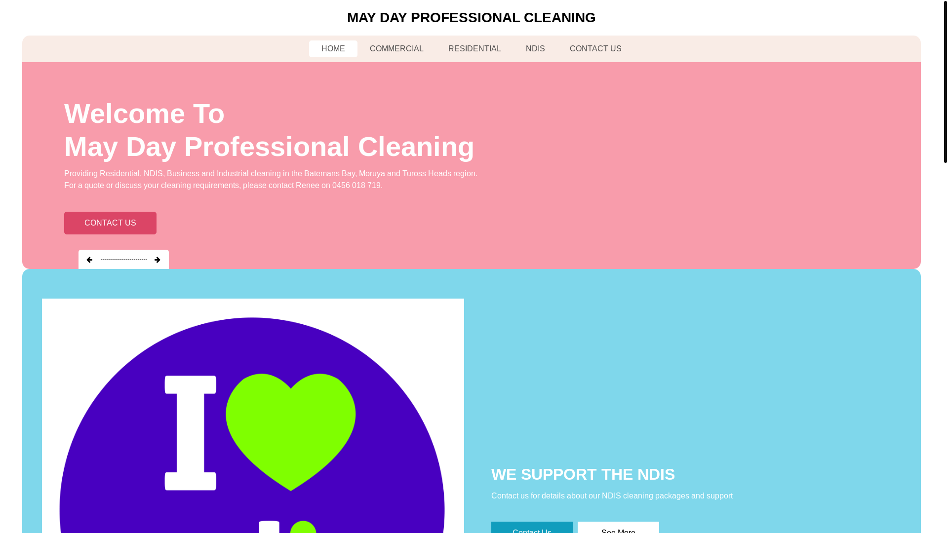 website screenshot of https://mdpcleaning.online/