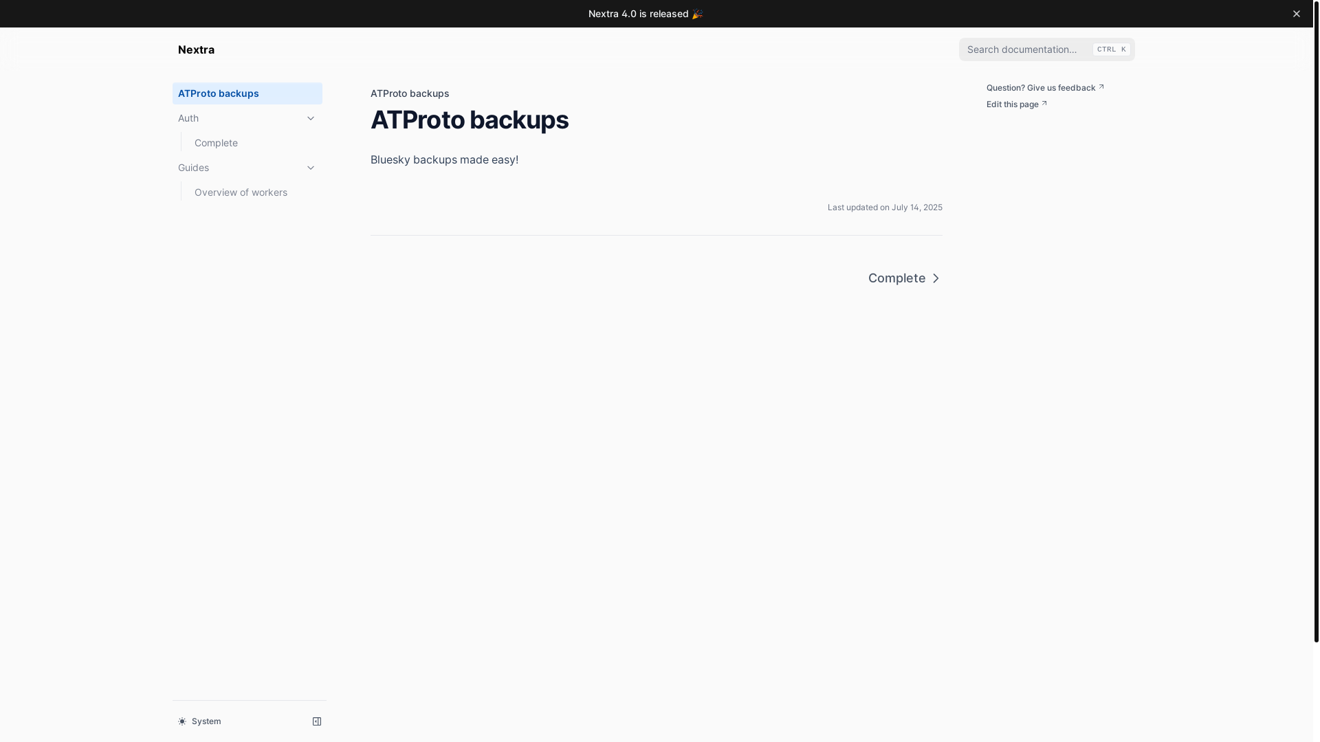website screenshot of https://atproto-backup.pages.dev/