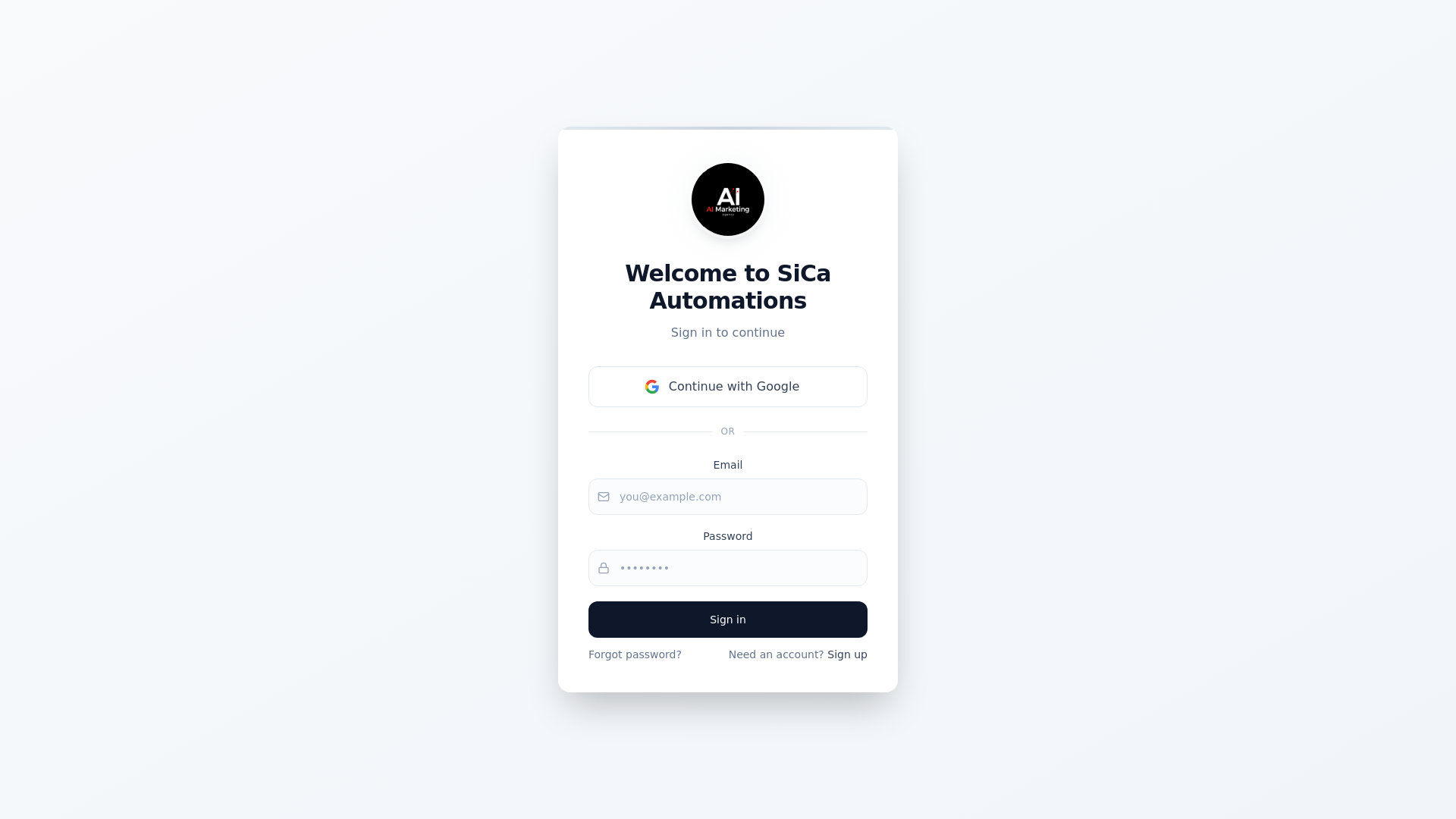 website screenshot of https://sicaautomations.com/