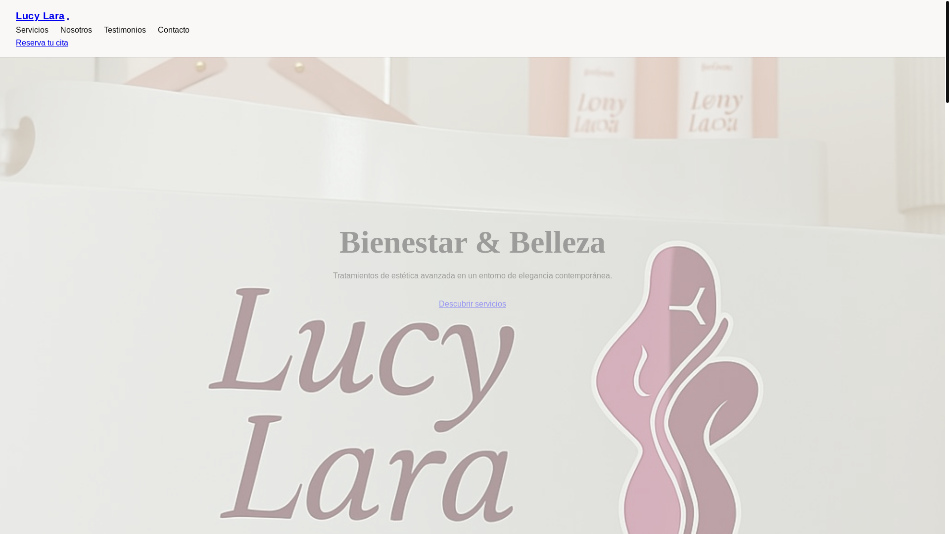 website screenshot of https://centroesteticalucylara.com/