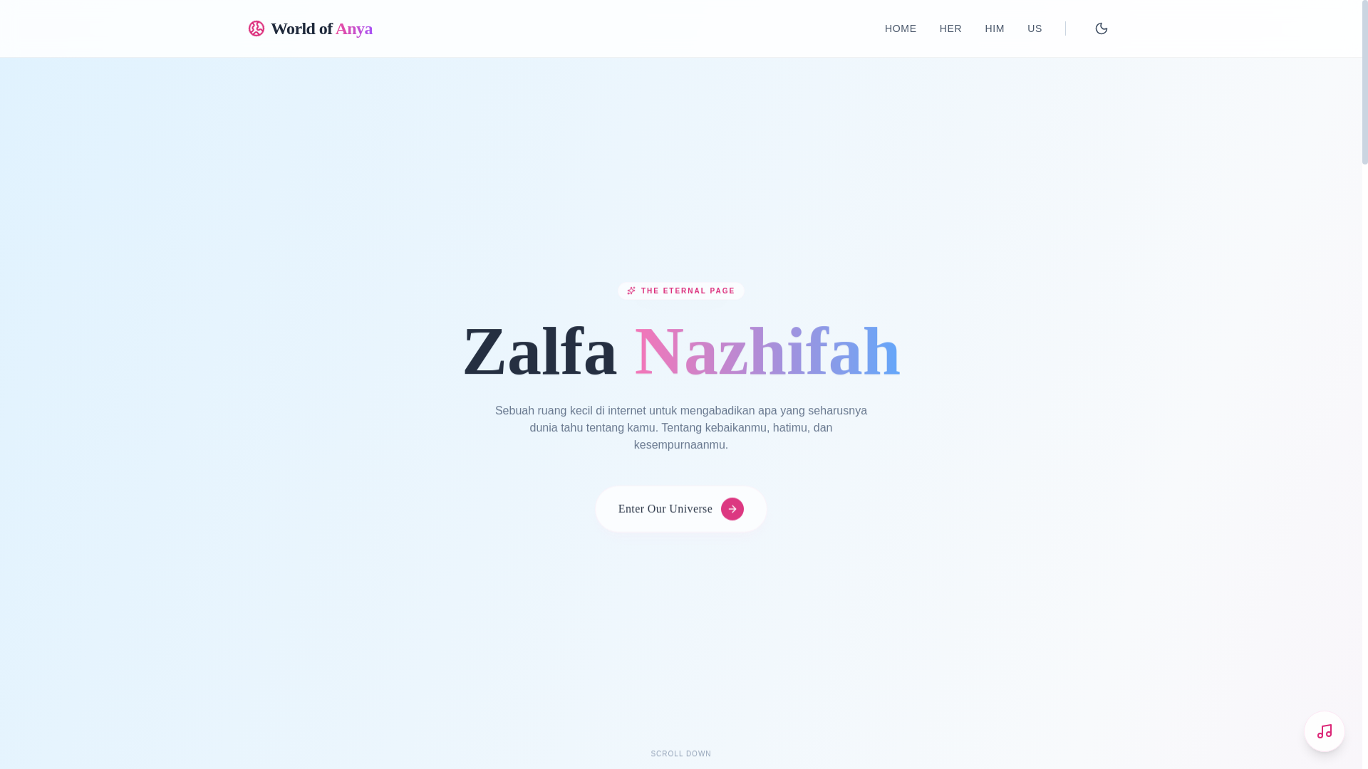 website screenshot of https://worldofanya.my.id/