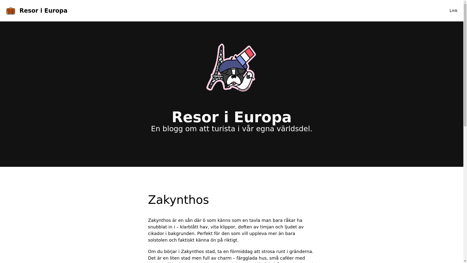 website screenshot of https://resor-i-europa.daftpage.com/