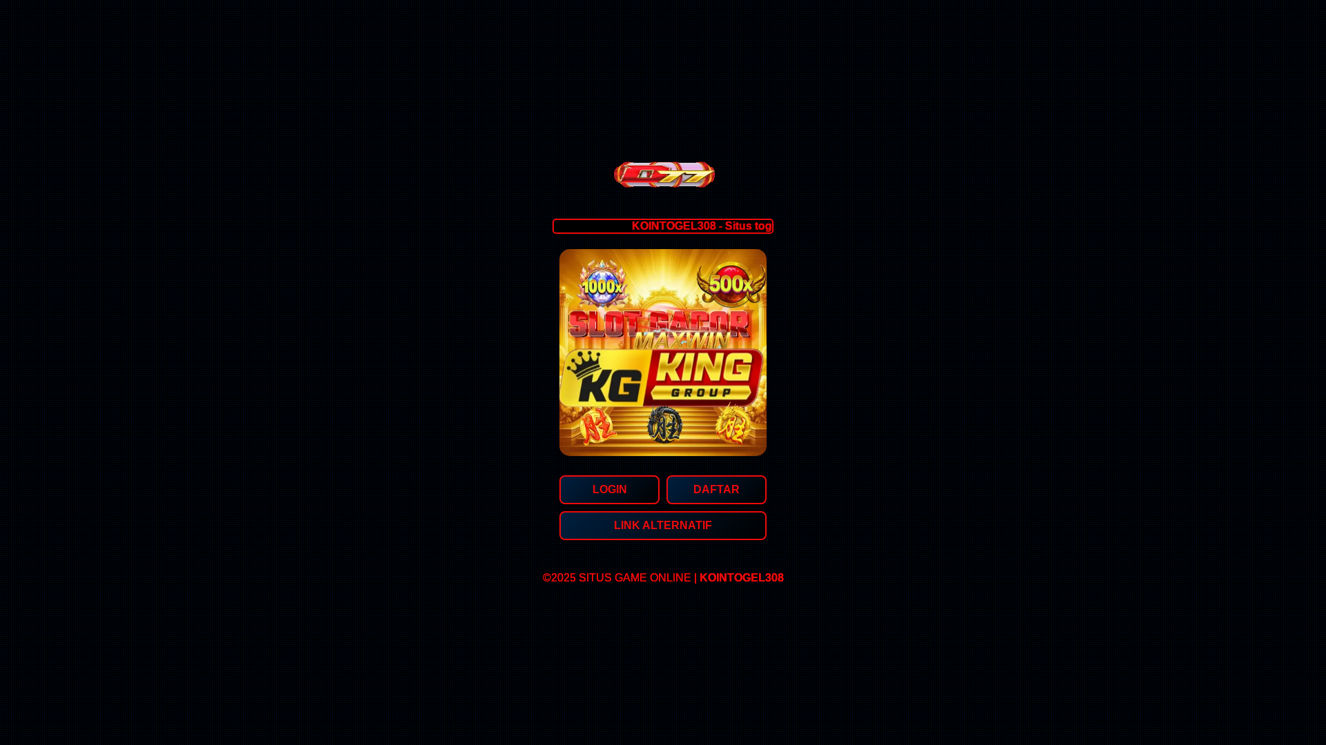 website screenshot of https://kointogel308.online/