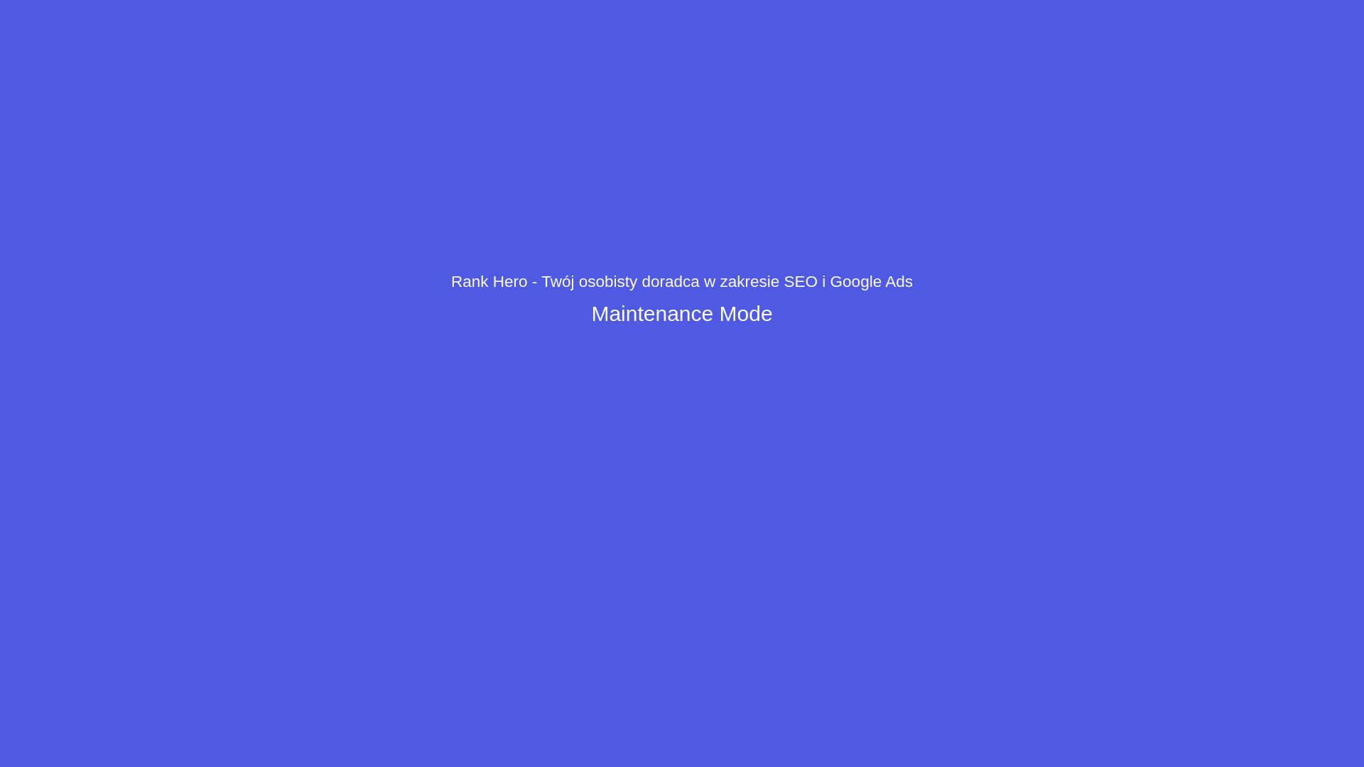 website screenshot of https://rankhero.pl/