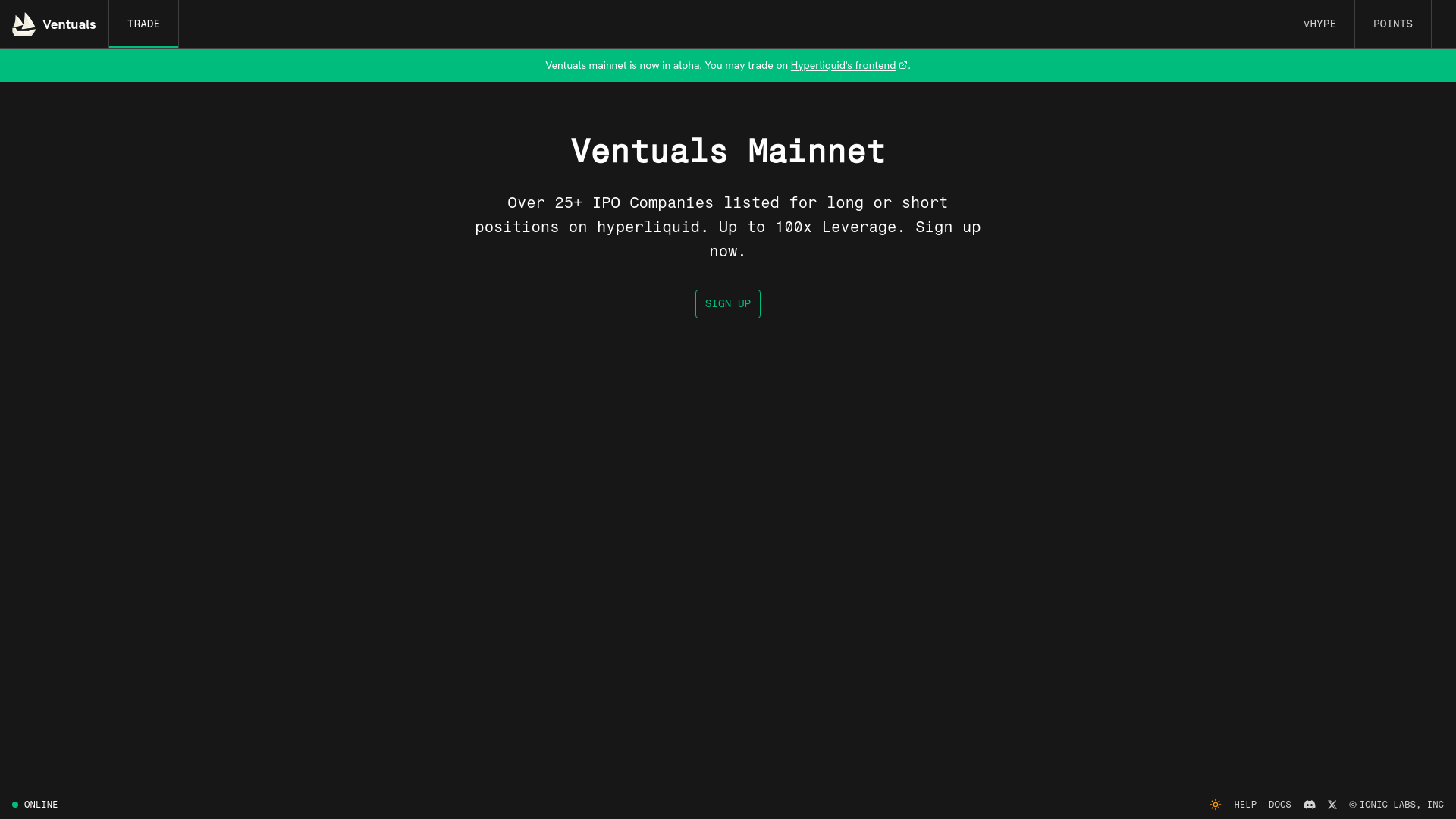 website screenshot of https://mainnet-ventual-com.pages.dev/