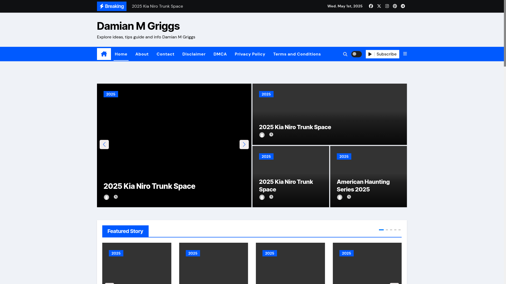 website screenshot of https://damianmgriggst.pages.dev/
