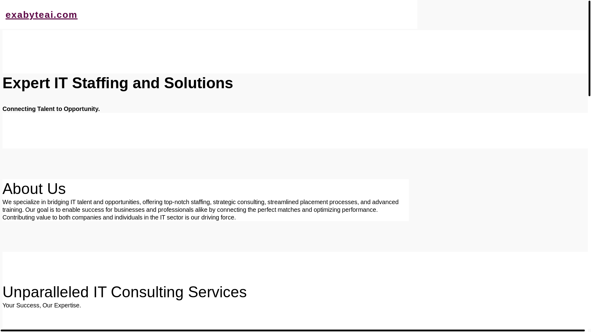 website screenshot of https://exabyteaicom.com/
